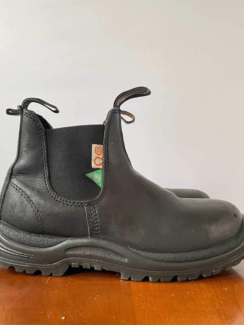 Blundstone 163 Black Leather Work Boots  | AU 5.5